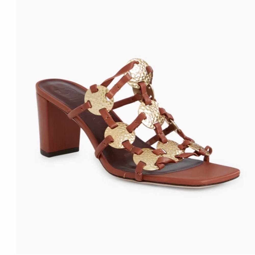 Tan Pucky Block Heel Size 38
STAUD